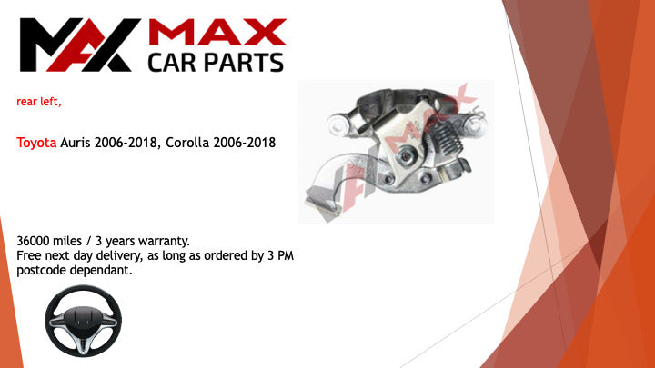Fits Toyota Auris 2006-2018, Corolla 2006-2018 Brake Caliper Rear right