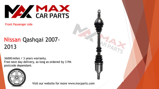 Fits Nissan Qashqai 2007-2013 driveshaft front left 5 speed manual