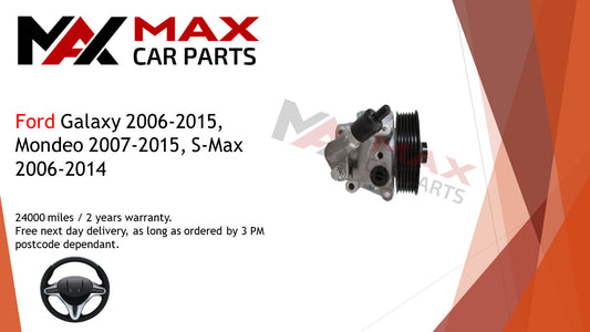 Fits Ford Galaxy 2006-2015 Mondeo 2007-2014 S-Max 2006-2014 Steering Pump