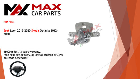Fits Seat Leon 2012-2020 Skoda octavia 2012-2020 Brake Caliper Rear right