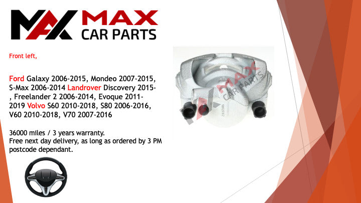Fits Ford Galaxy 2006-15, mondeo 2007-15, S-max 2006-14 Brake Caliper Front Left