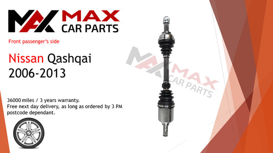 Fits Nissan Qashqai 2006-2013 driveshaft front left 6-speed manual
