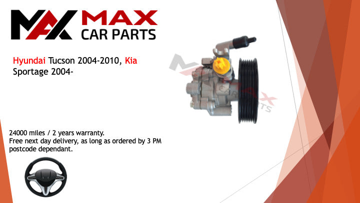 Fits Hyundai Tucson 2004-2010, Kia Sportage 2004- power steering pump