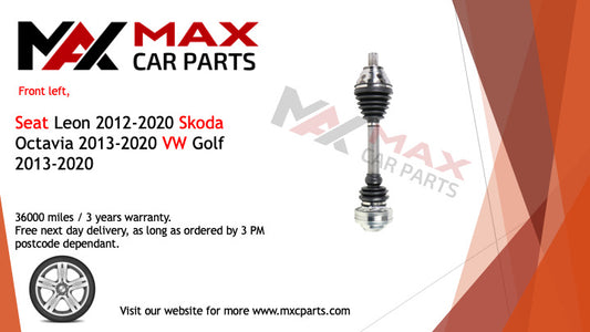 Fits Seat Leon 2012-2020 Skoda Octavia 2013-2020 driveshaft front right