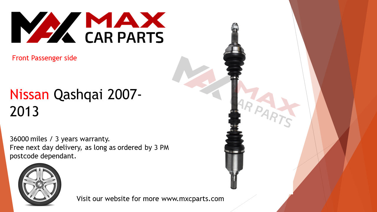 Fits Nissan Qashqai 2007-2013 driveshaft front left 5 speed manual