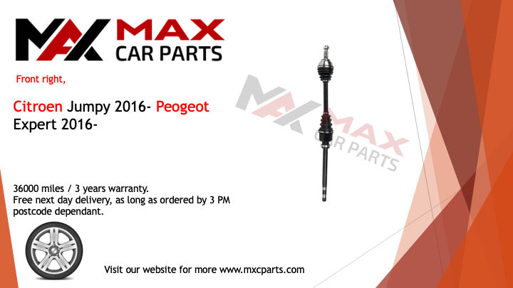 Fits Citroen Jumpy 2016- Peogeot Expert 2016- driveshaft front right