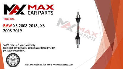 Fits BMW X5 2008-2018, X6 2008-2019 driveshaft front left