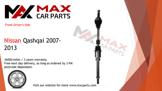 Fits Nissan Qashqai 2007-2013 driveshaft front Right 5 speed manual