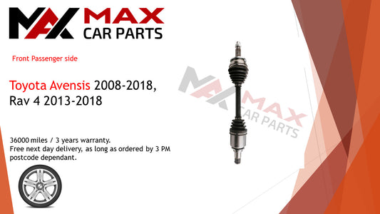 Fits Toyota Avensis 2008-2018 RAV 4 2013-2018 driveshaft front left