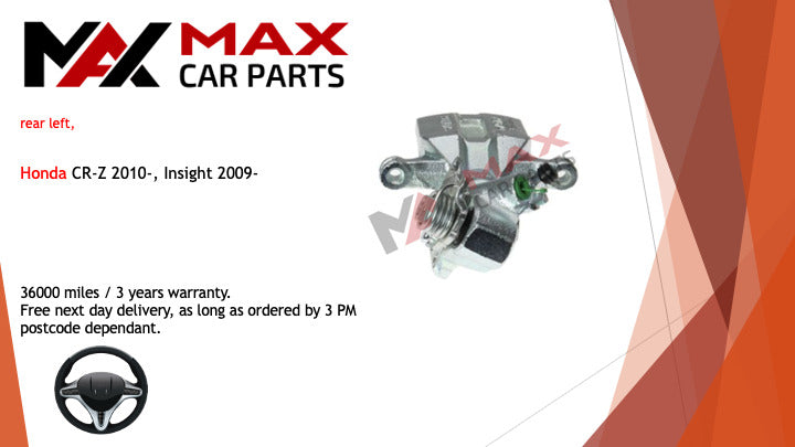 Fits Honda CR-Z 2010-, Insight 2009 Brake Caliper Rear left