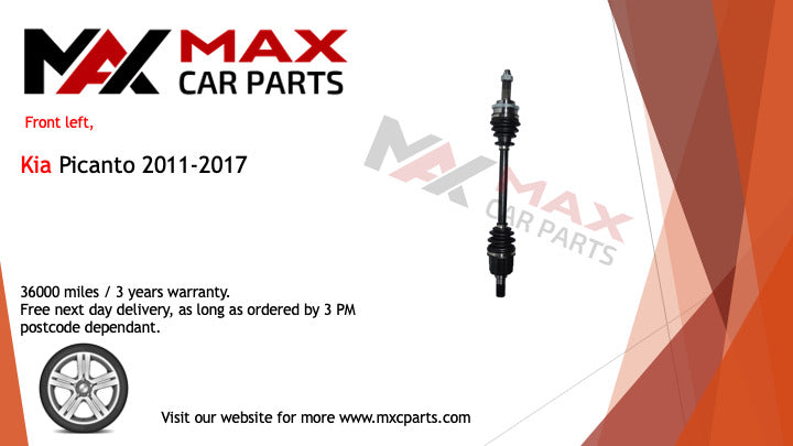 Fits Kia Picanto 2011-2017 driveshaft front left