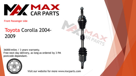 Fits Toyota Corolla 2004-2009 driveshaft front left