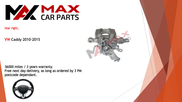 Fits VW caddy 2010-2015 Brake Caliper Rear Left