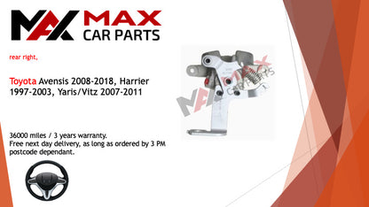 Fits Toyota avensis 08-18, harrier 97-03, Yaris 07-11 Brake Caliper Rear right