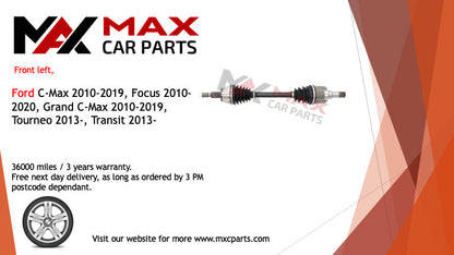 Fits Ford C-Max 2010-2019, Focus 2010-2020 driveshaft front left