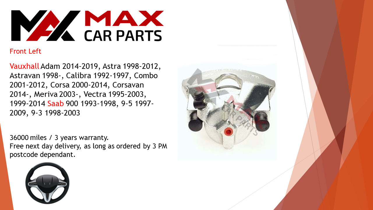 Vauxhall adam Astra Combo Corsa Meriva Vectra SAAB 9-5 Brake Caliper Front Left