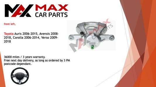 Fits Toyota Auris 2006-2015 Avensis 2008-2018 Brake Caliper Rear Left
