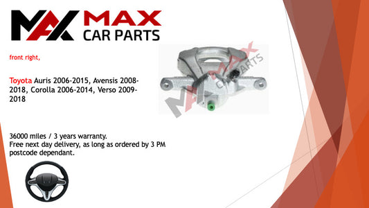 Fits Toyota Auris 2006-2015 Avensis 2008-2018 Brake Caliper Front right