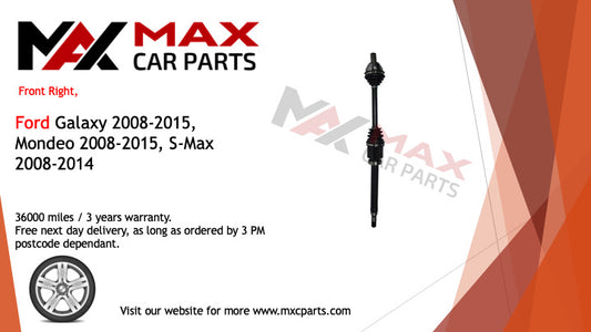Fits Ford Galaxy 2008-15, Mondeo 2008-15, S-Max 2008-14 driveshaft front right
