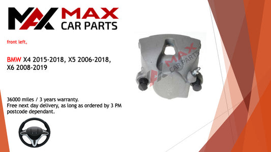 Fits BMW x4 2015-2018, x5 2006-2018, x6 2008-2019 Brake Caliper front Left