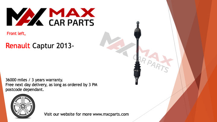 Fits Renault Captur 2013- driveshaft front left