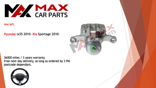 Fits Hyundai ix35 2010- Kia Sportage 2010- Brake Caliper Rear left