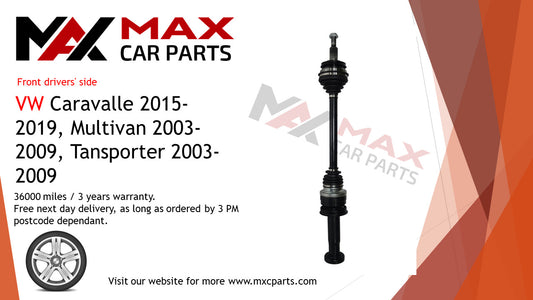 Fits VW caravelle 15-19 multivan 03-09 transporter 03-09 driveshaft front right