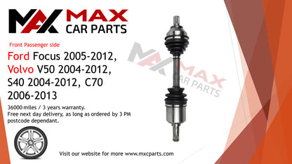 Fits Ford Focus 05-12 Volvo V50 04-12 S40 04-12 C70 06-13 driveshaft front left