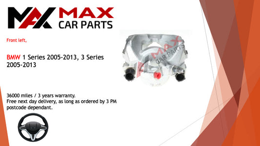 Fits BMW 1 Series 2005-2013, 3 Series 2005-2013 Brake Caliper Front Left